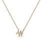 10K White Gold Diamond Accent "A" Initial Script Style Pendant Necklace