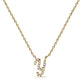 10K White Gold Diamond Accent "A" Initial Script Style Pendant Necklace