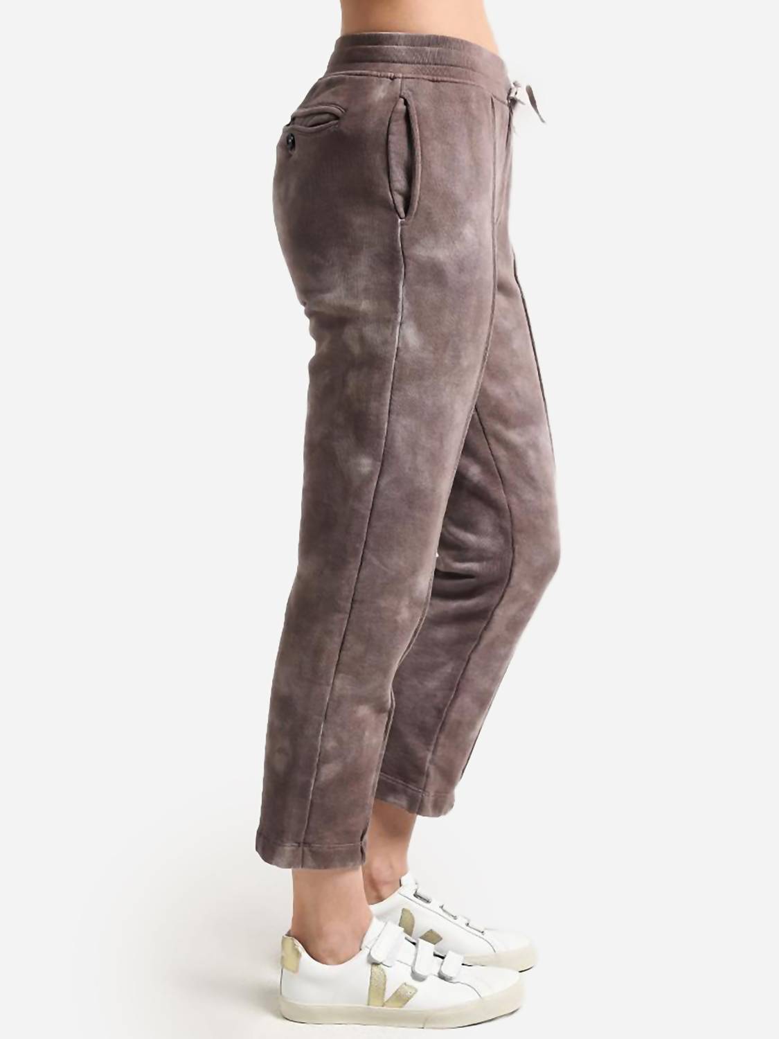 Atm - Tie Dye French Terry Pull-On Cropped Pant