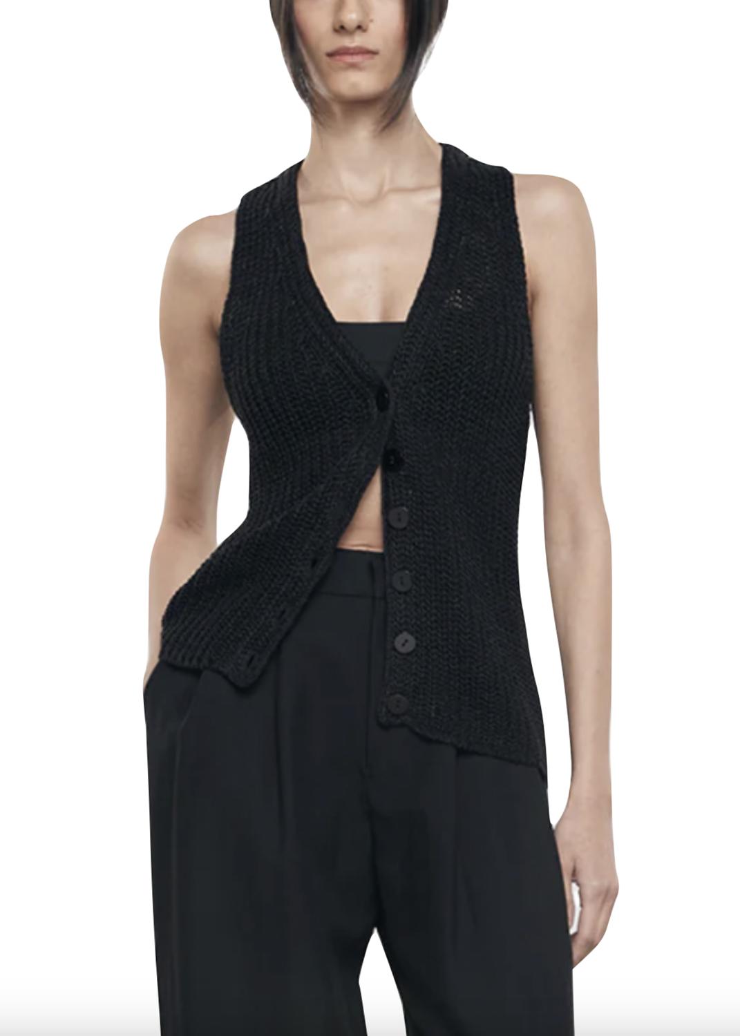 Enza Costa - Linen Open Knit Vest