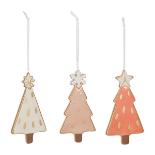 Ceramic Pine Tree Ornament (Set of 6)