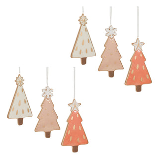 Ceramic Pine Tree Ornament (Set of 6)