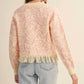 &Merci - Floral Fringed Sweater Cardigan