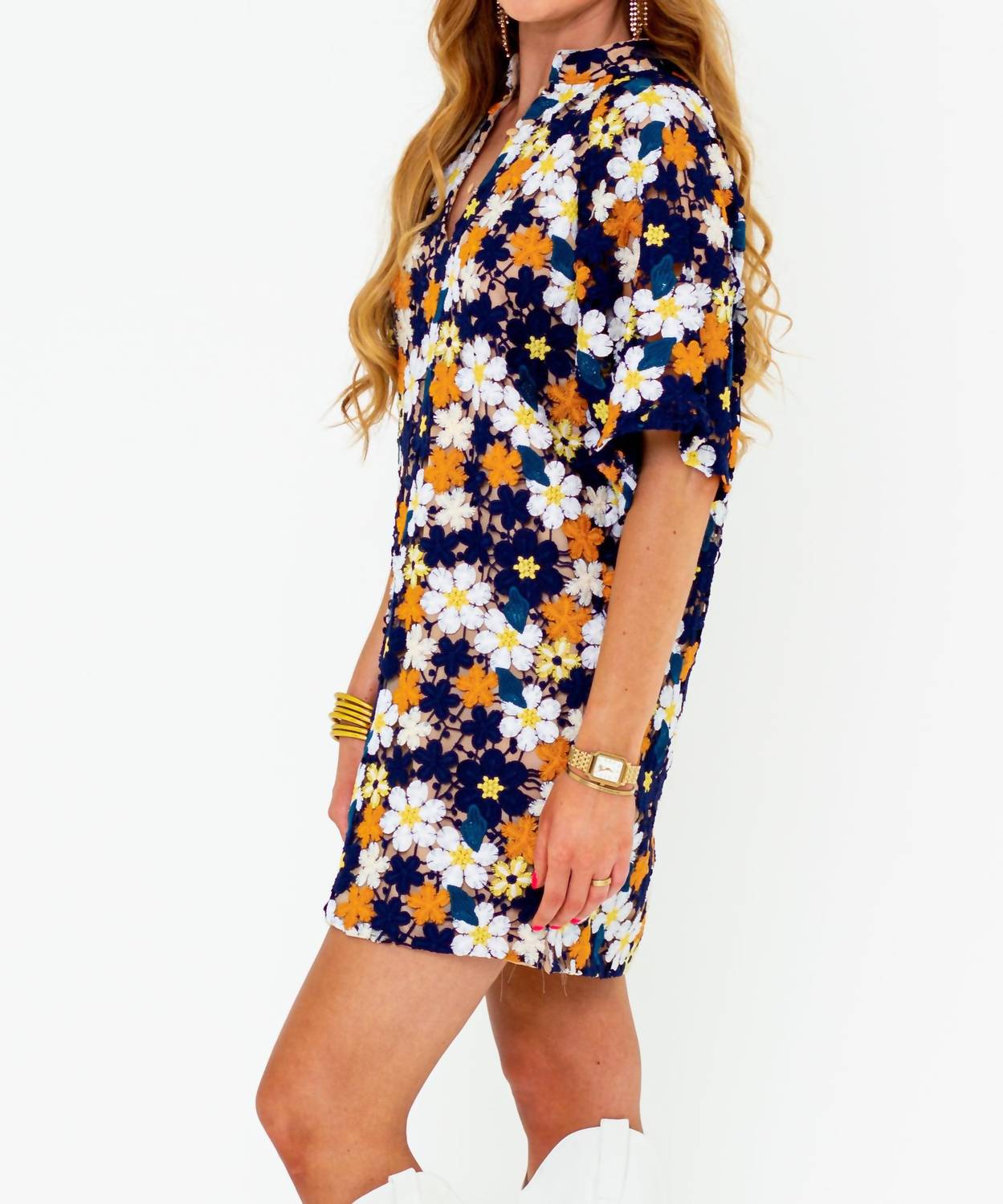 Buddylove - Lulu Short Sleeve Mini Caftan