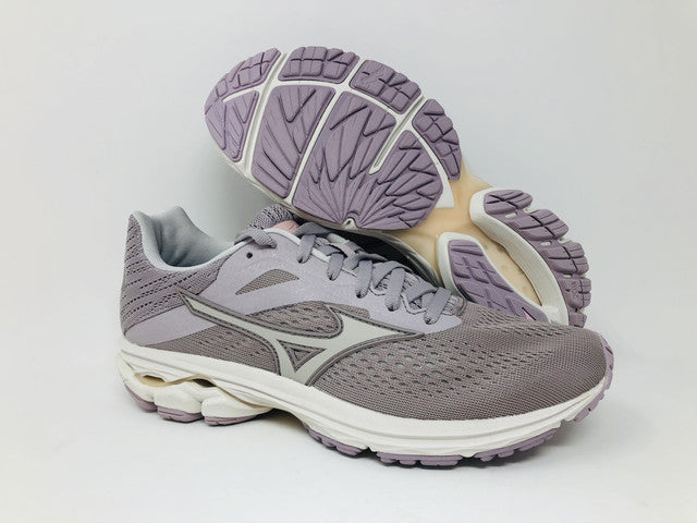 Tênis de corrida Mizuno Wave Rider 23 feminino, cinza nuvem/sino de vento, tamanho 12 B(M) EUA