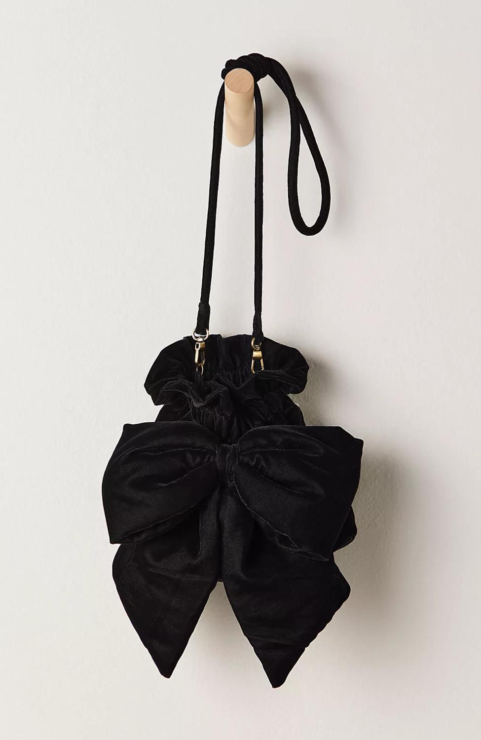 Free People - Women's Belle Velvet Bow Bag