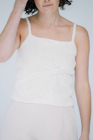 Lingua Franca - Crochet Flower Tank Top