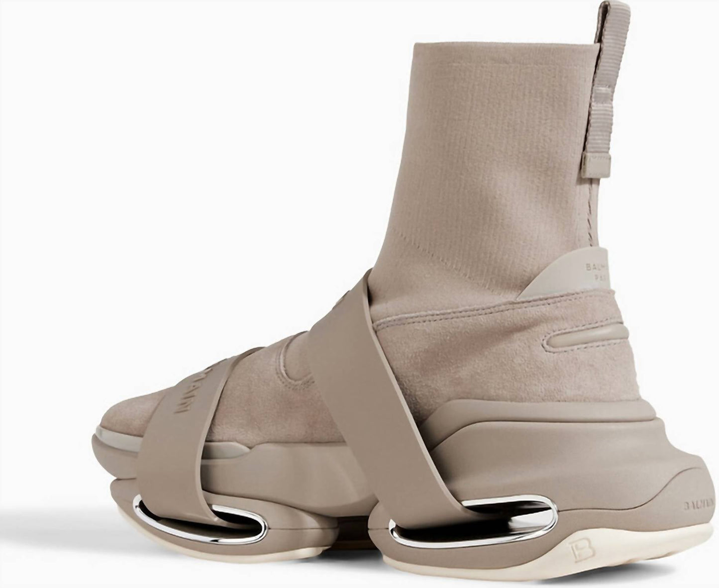 Balmain - Men's B Bold Strap Knit & Suede High-top Sneakers