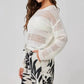 Bella Dahl - Open Knit Stripe Crew Sweater