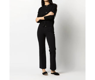 Ann Mashburn - Calça Cropped Flare de Malha Lara