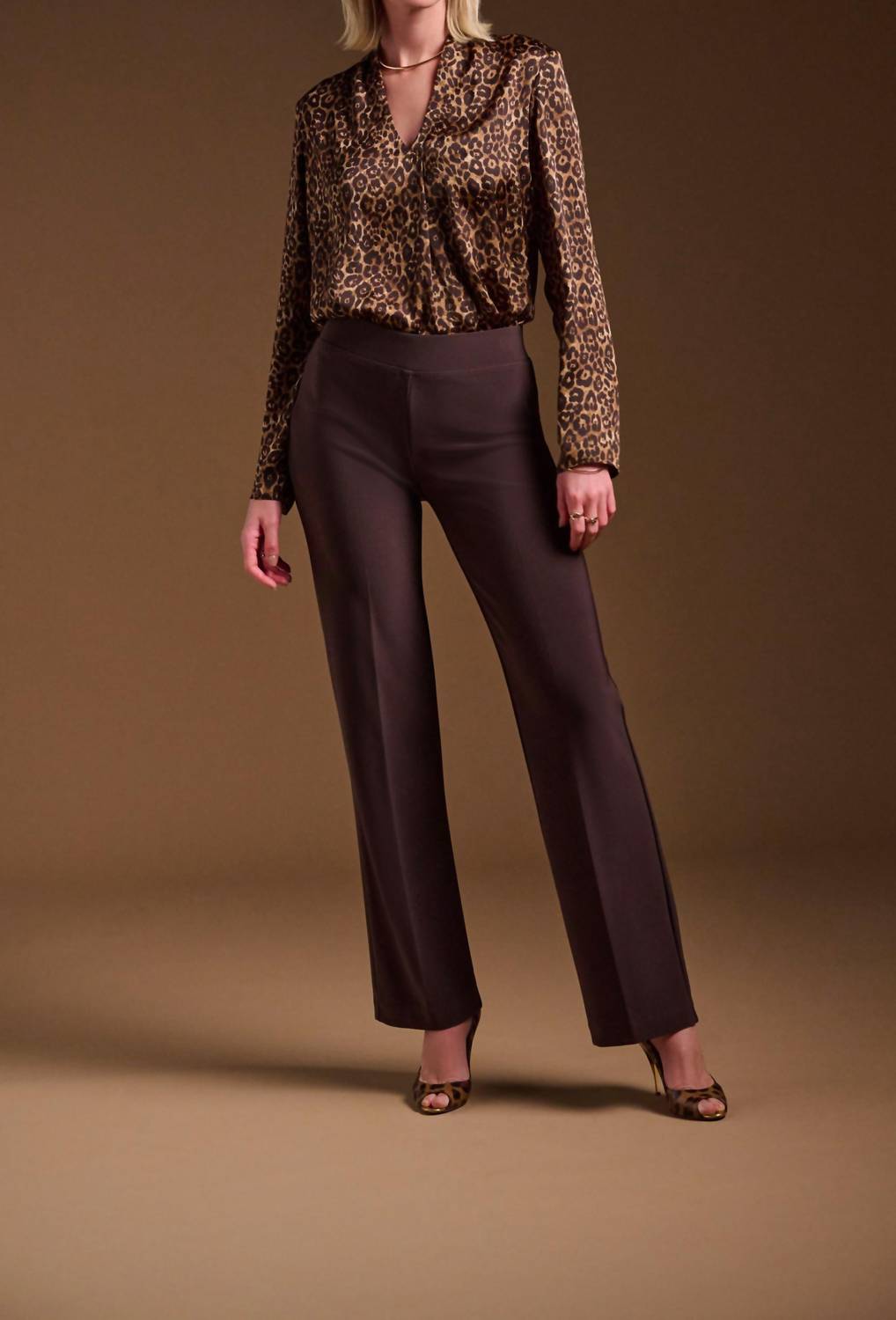 Joseph Ribkoff - Satin Animal Print Top