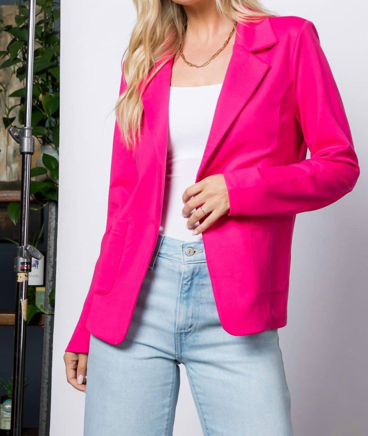 26 International - Ponte One Button Patch Pocket Blazer