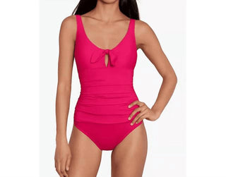Ralph Lauren - Maiô feminino com amarração frontal e controle de barriga