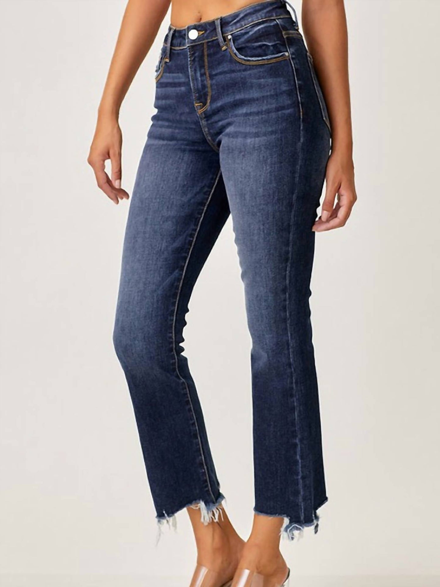 Risen - Curvy High Rise Slim Straight Jeans