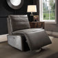 Metier - Power Motion Recliner - Gray / Aluminum