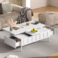 Lift Top Coffee Table with 2 Drawers and Hidden Storage for Living Room