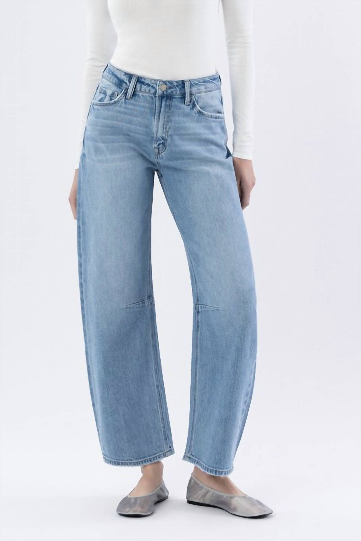 Cello - Vervet High Rise Wide Barrel Jeans