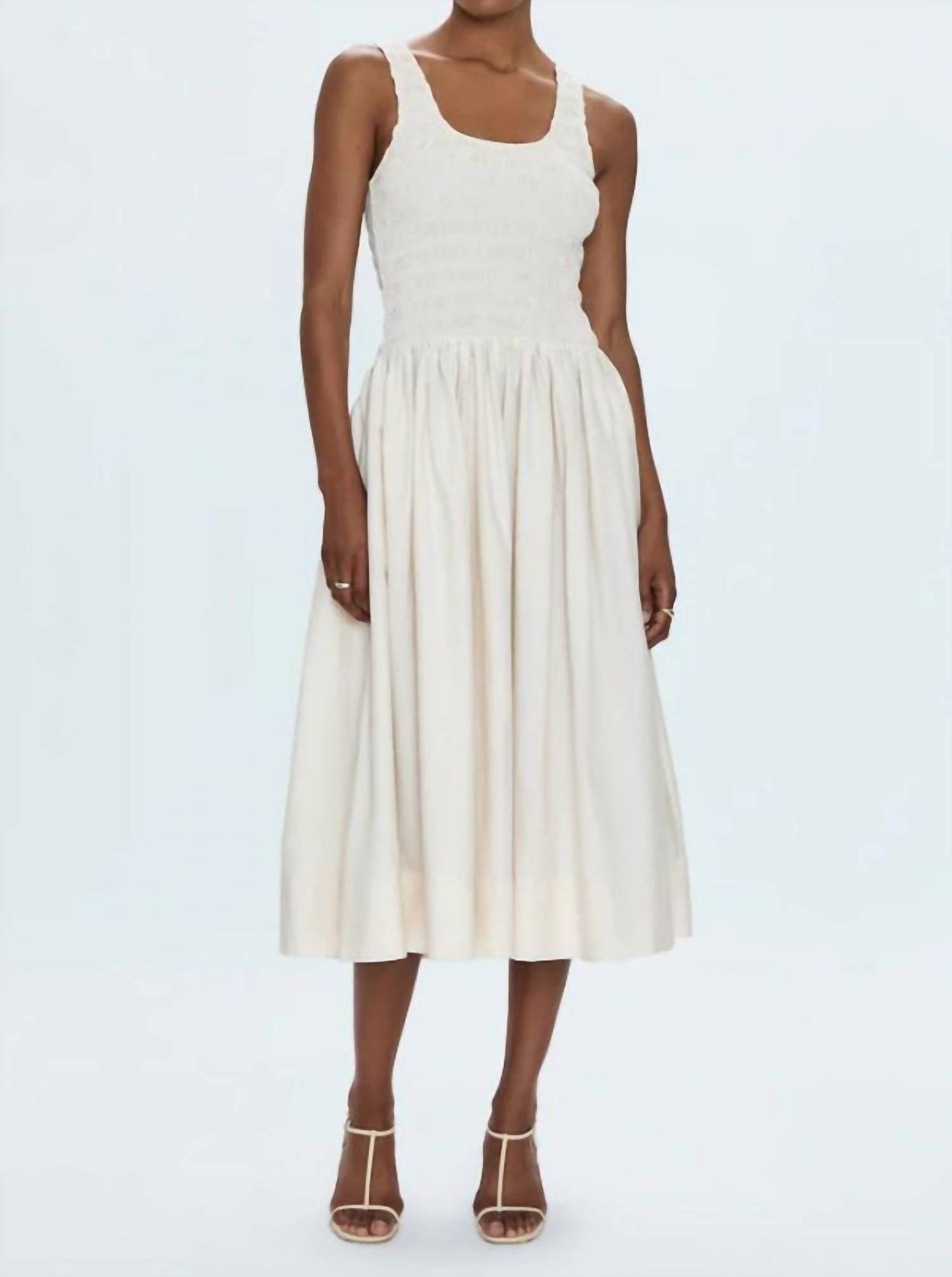 Pistola - Alessia Smocked Drop Waist Midi Dress
