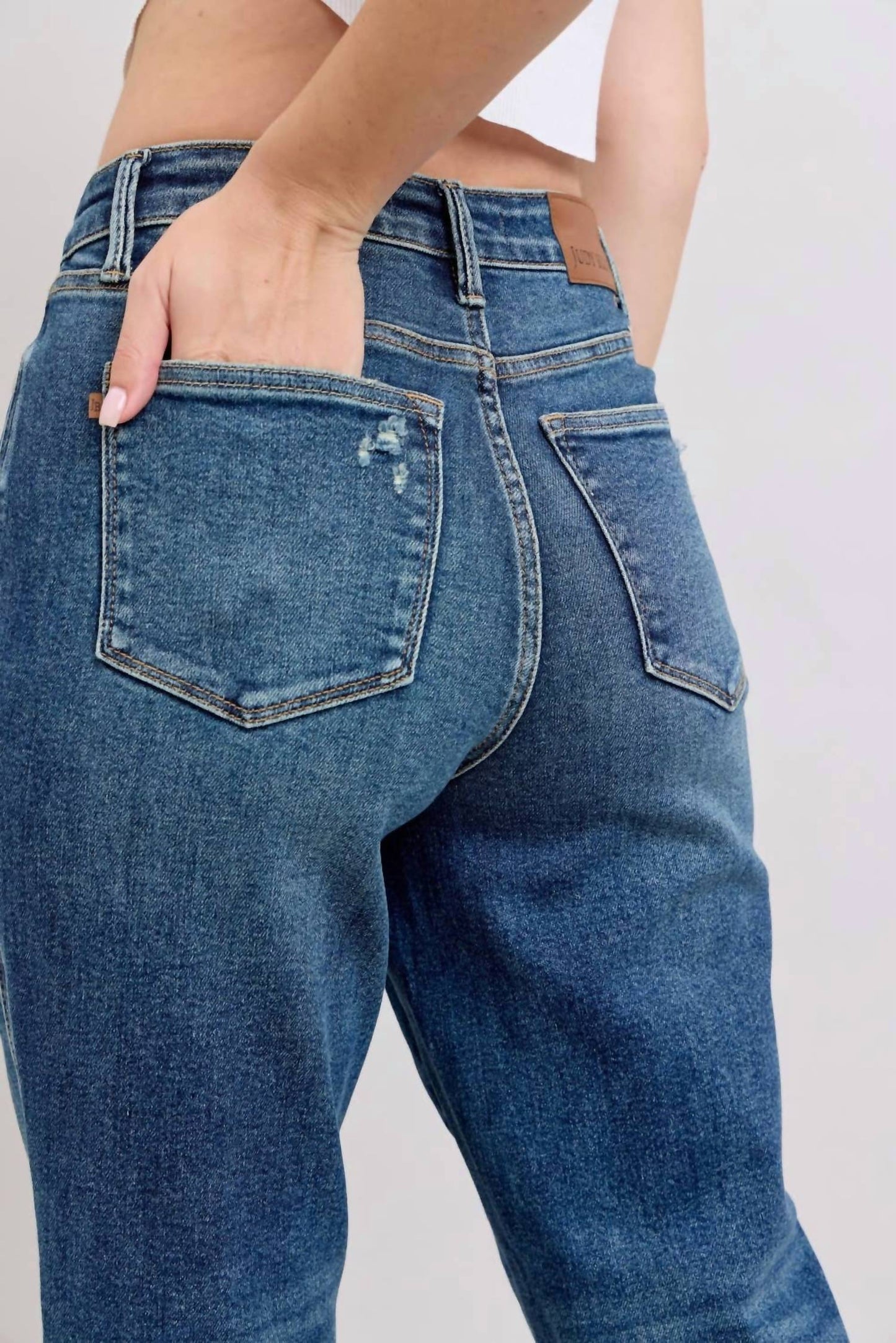 Judy Blue - High Waisted Rigid Magic Non-destroy Straight Jeans