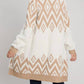 Allie Rose - Cozy Eyelash Chevron Open Cardigan With Pockets