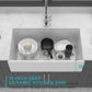 Farmhouse Sink, Apron-Front Porcelain Ceramic Single Bowl