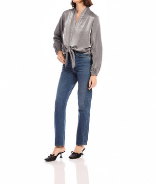 Fifteen Twenty - Blusa escarlate com amarração frontal