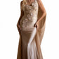 Amelia Couture - Embroided gown with cape