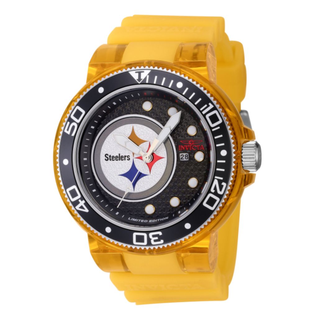 Relógio Invicta NFL Grand Pro Diver com pulseira de silicone de quartzo de 52 mm