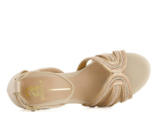 Andrea - Sandálias femininas de salto médio com tira no tornozelo