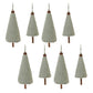 Felt Wool Pine Tree Ornament (Set of 8)