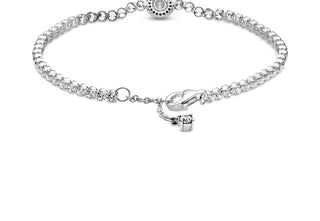 Pandora - Women's Sparkling Halo Tennis Bracelet