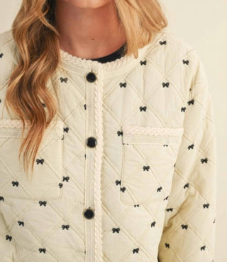&Merci - Bow Quilted Puff Jacket