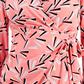 Blusa feminina Anne Klein com estampa de leque rosa tamanho 1X