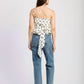 En Saison - Smocked Wrap Peplum Top