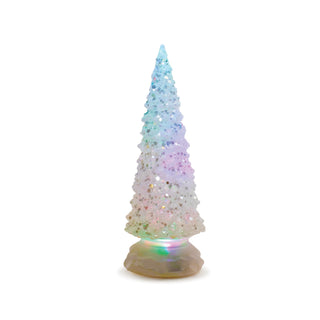 LED Multicolor Textured Glass Tree (Set of 3)