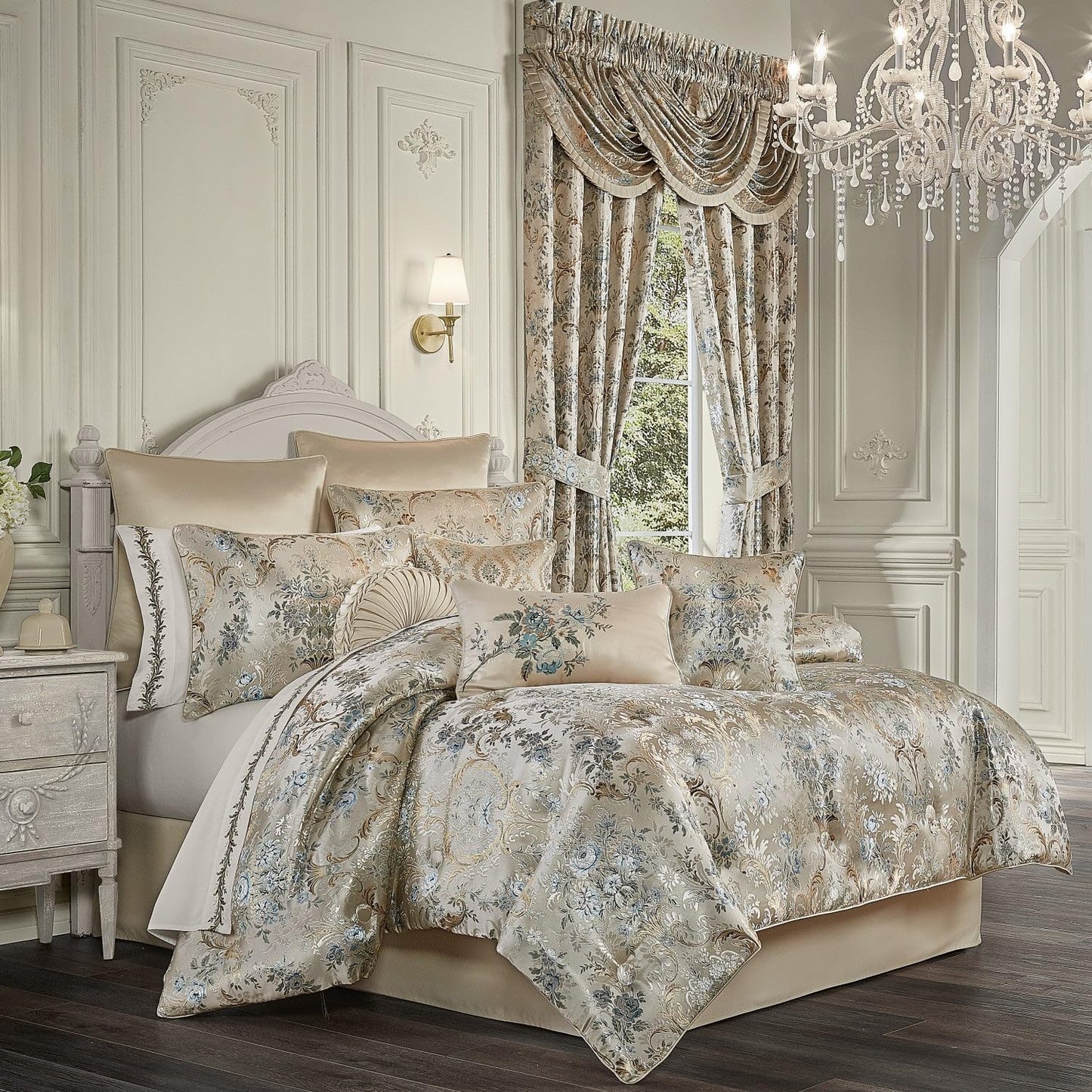 Jacqueline Teal Comforter Set - California King