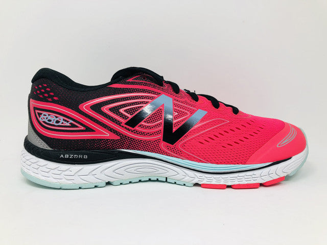 Tênis de corrida New Balance 880 V7 infantil rosa/preto tamanho 5,5 M EUA