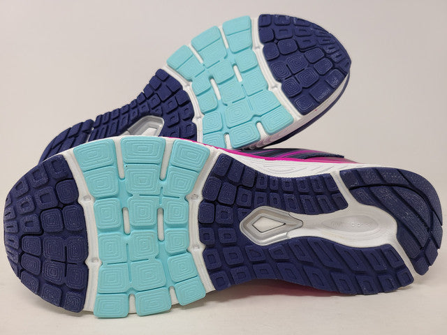 Tênis de corrida New Balance 860 V8 para meninas, azul marinho/azuis-poisonberry, tamanho 6,5 M, EUA, infantil