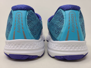 Tênis de corrida Saucony Ride 10 feminino, branco/azul, tamanho 5 B(M) EUA