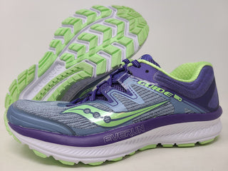 Tênis de corrida Saucony Guide Iso feminino, cor neblina/roxo, tamanho 5 B(M) EUA