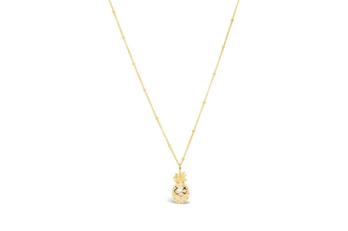 Stia - Women's By The Sea Pavé Pineapple Necklace