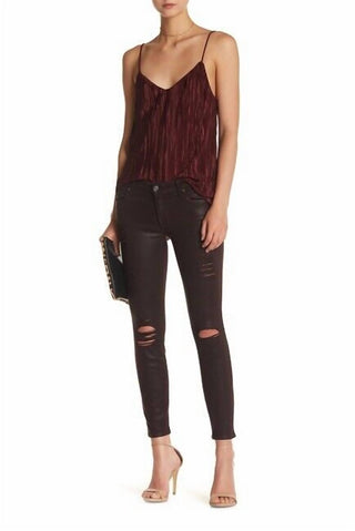 7 For All Mankind - Calça Jeans Skinny Coated Distressed