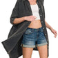 Trendsi - Zenana Washed Double Gauze Button Down Shirt Dress
