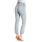 7 For All Mankind - High Rise Light Wash Kick Flare Raw Hem Jeans