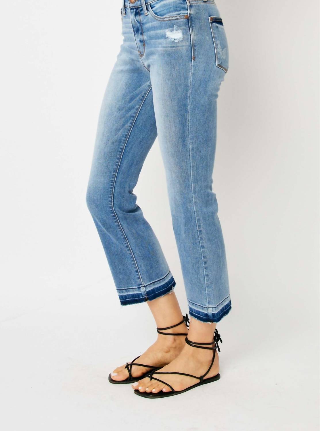 Judy Blue - Mid Rise Release Hem Cropped Boot