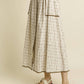 Aureum - Floral Midi Skirt With Trim