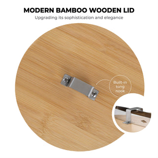 Balde de gelo isolado de aço inoxidável com parede dupla, tampa e pinça de gelo 