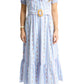 Karlie - French Floral Embroidered Vine Dress With Belt