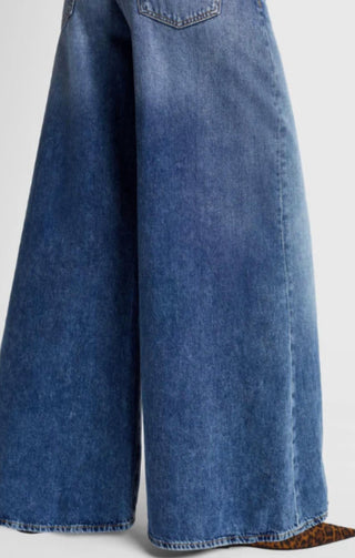 7 For All Mankind - Calça Jeans Willow Palazzo de Perna Larga