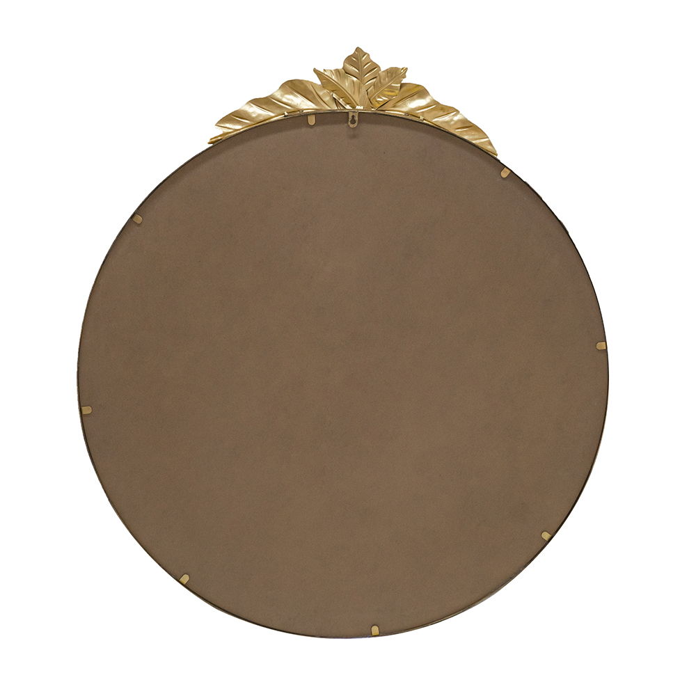 Large Round Wall Mirror With Metal Frame Circle Accent Mirror For Living Room Bedroom Entryway - Gold